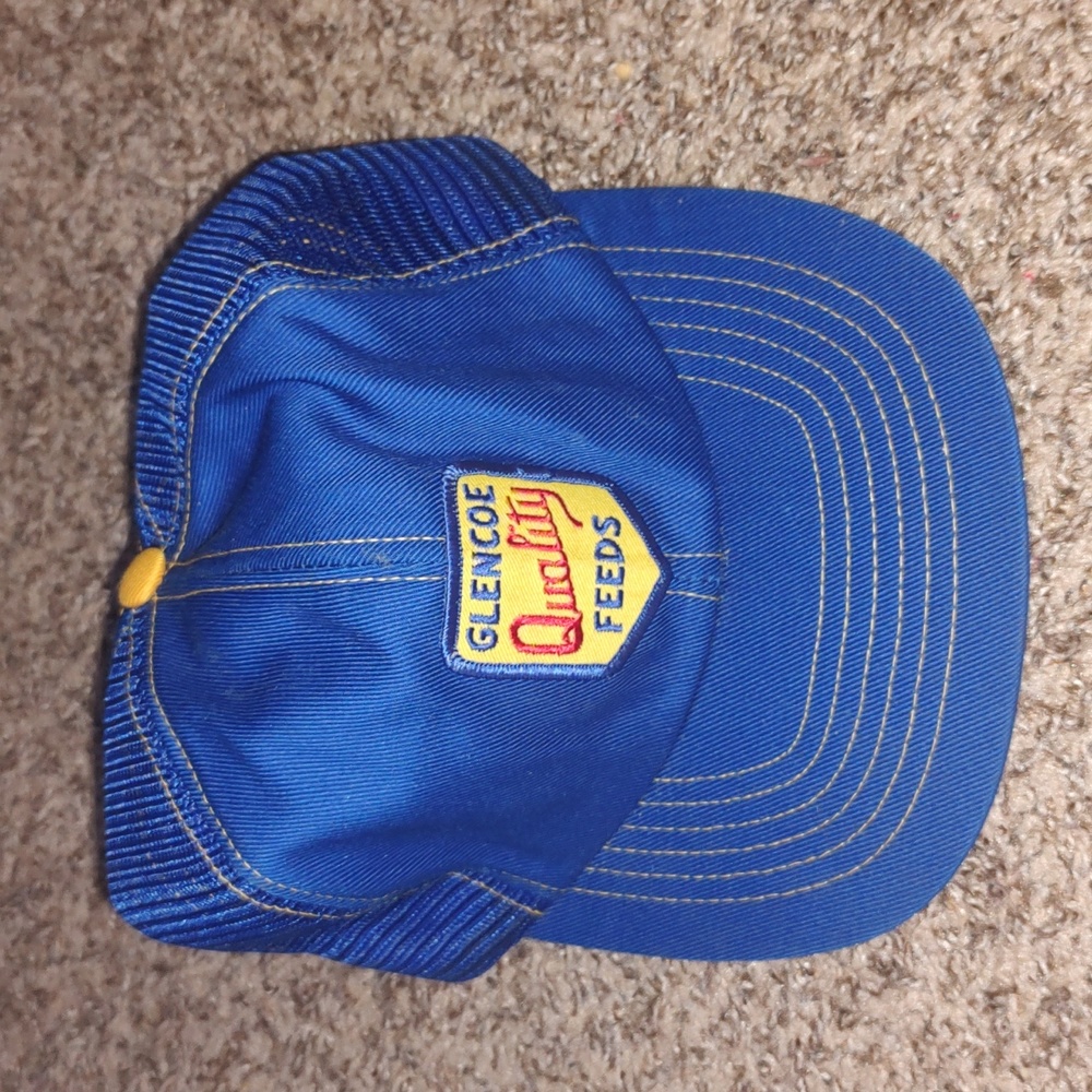 Vintage Glencoe Quality Feeds Snapback Trucker  Patch Farm Hat Rare